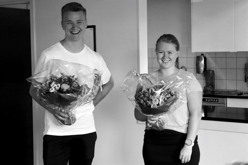 To kontorelever hos Kongsvang der er ved at være faglært